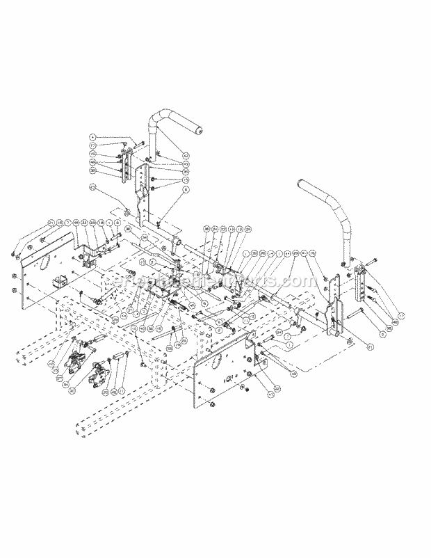 Control Assembly Diagram and Parts List for M72-KW 53AI8CTZ750 Cub Cadet Sprayer